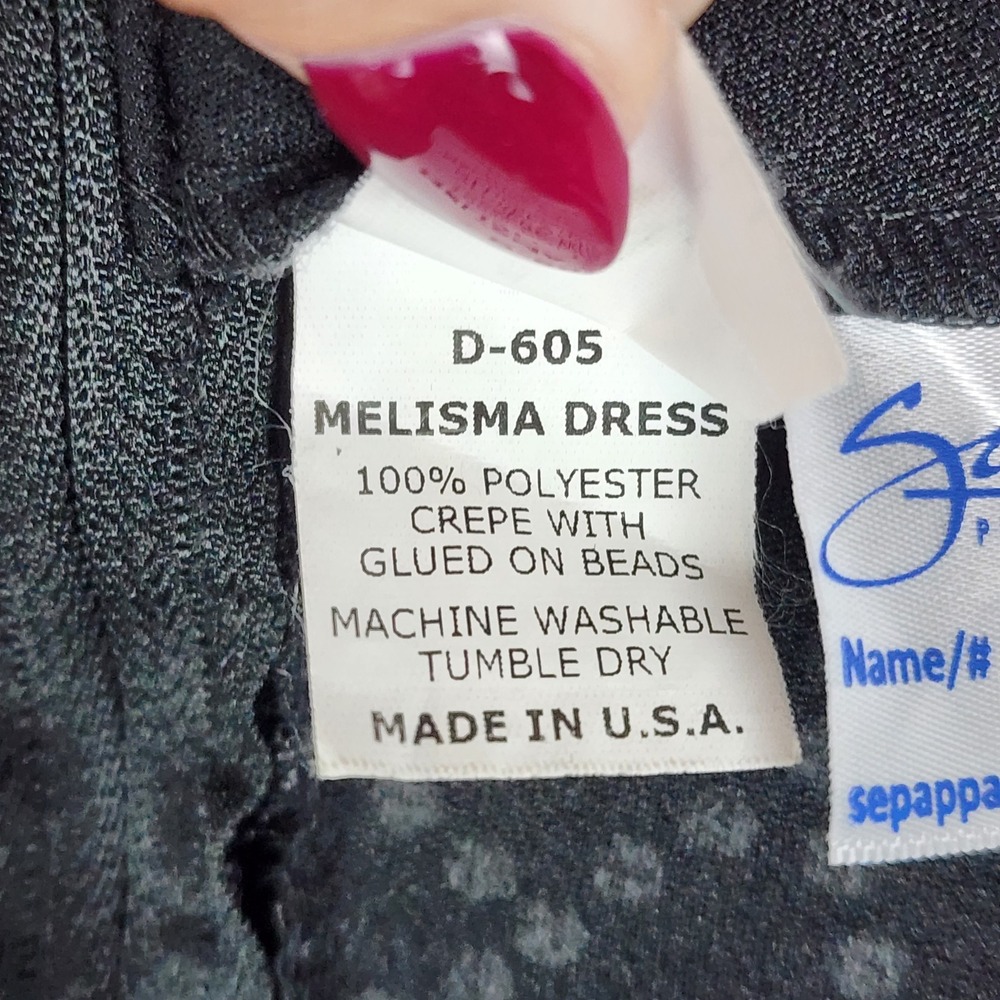 Southeastern Performance Apparel Melisma Dress Womens 4 Tall Black Beaded Maxi - Picture 10 of 10